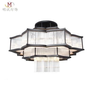 新中式水晶工程灯 融合传统与现代的餐厅与客厅照明艺术